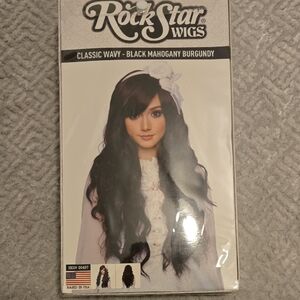 Rockstar Wigs Classic Wavy Black Mahogany Burgundy Wig
